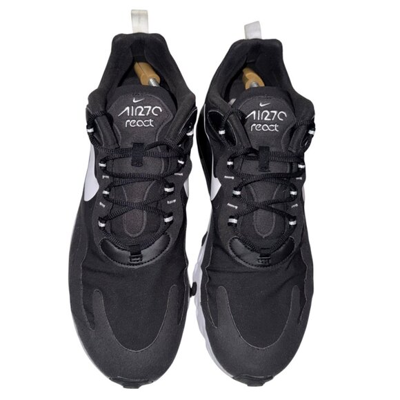 (2585) Nike Air Max 270 React Shoes Men's Size 11.5 Black & White Excellent Cond - Picture 2 of 8